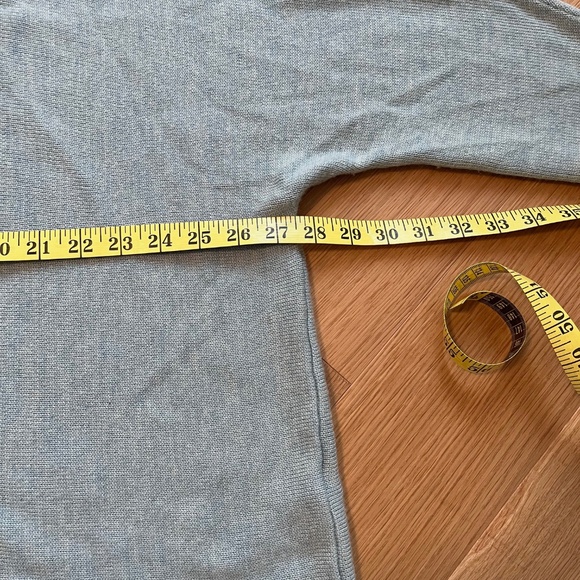 Eileen Fisher Soft Blue Merino Wool Open Cardigan - Picture 9 of 11